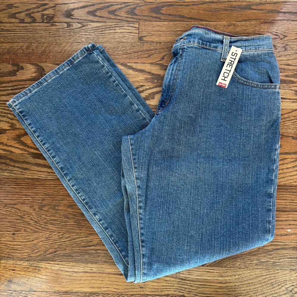 Levi's 550 Vintage Relaxed Boot Cut Stretch Jeans Indigo Size 16 M